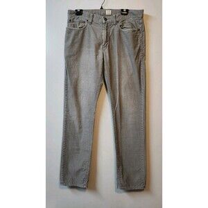 J Crew Jeans Mens 34x34 Gray Corduroy Pants 484 Slim Straight 5 Pocket Cords 34